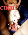 Captiond with COCO exposed french blonde slut and whore