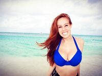 Caroline Brown Beach Bikini Big Tits