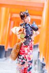 Fantasy Factory - Black Silk Kimono