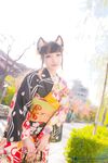 Fantasy Factory - Black Silk Kimono