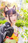 Fantasy Factory - Black Silk Kimono