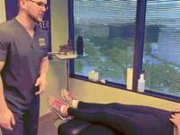 Chiropractor Adjusts Big Tits