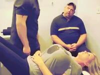 Chiropractor Adjusts Big Tits